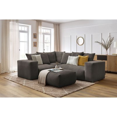 Canapé modulable 5 places en velours côtelé, VOLTAIRE BOBOCHIC