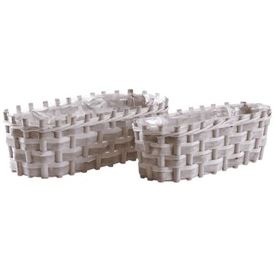 Jardinière en bois tressé 43 cm AUBRY GASPARD