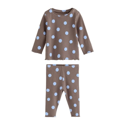 Haut côtelé imprimé et legging bébé, 2 pièces NEXT