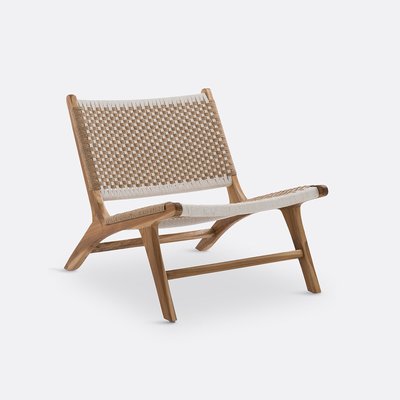 Lounge fauteuil in teak en gevlochten koord, Amanda LA REDOUTE INTERIEURS