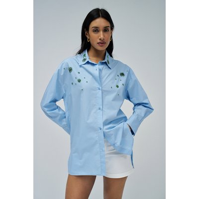 CHEMISE EN POPELINE AVEC STRASS SALSA JEANS