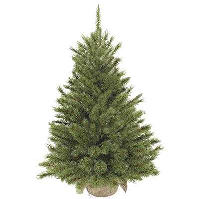 Sapin de Noël artificiel dans un sac en jute H90 cm FOREST FROSTED TRIUMPH TREE
