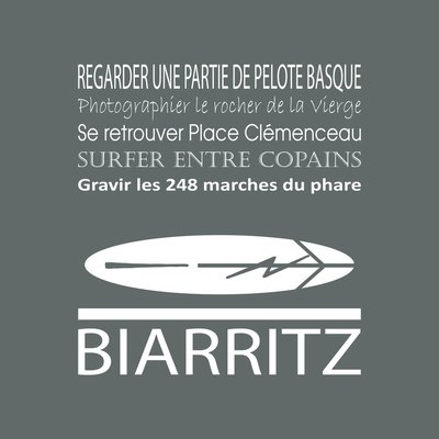 Tableau Mural Biarritz ILLUSTRATION CEANOTHE