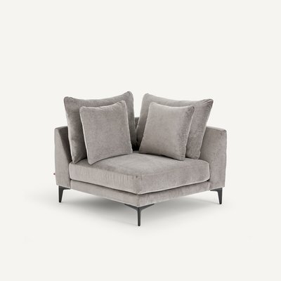 Canapé d'angle en velours stone, MODERNISTE, design Emmanuel Gallina AM.PM
