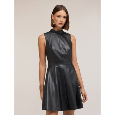 Robe courte évasée à col montant MOTIVI