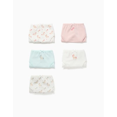 Lot de 5 culottes en coton avec imprimés licornes ZIPPY