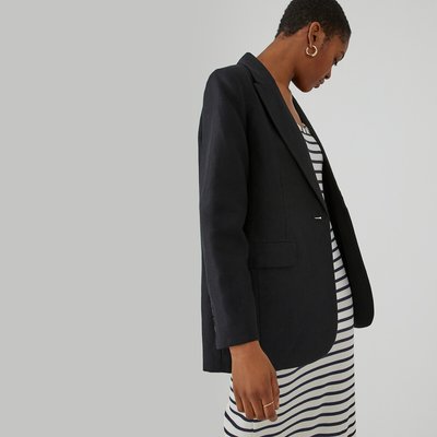 Блейзер прямого покроя изо льна и хлопка, Signature LA REDOUTE COLLECTIONS