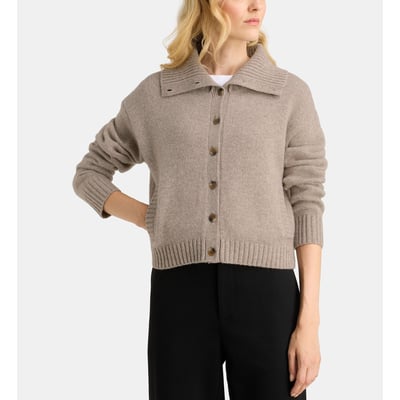 Cardigan droit court fjord maille laine GALERIES LAFAYETTE