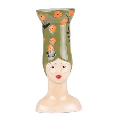 Vase femme marge vert TABLE PASSION