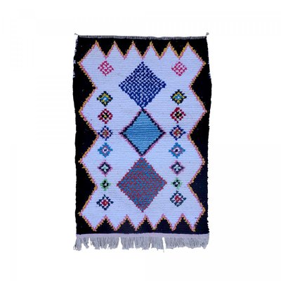 Authentique tapis berbère fait à la main en coton BOUCHAROUETTE AS UN AMOUR DE TAPIS