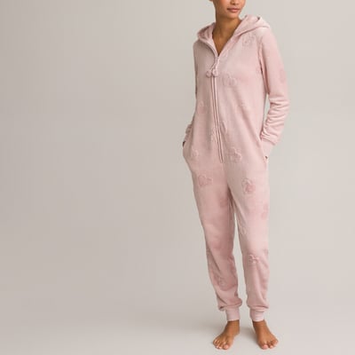 Combinaison D'hiver Polaire Pour Femme Duohropke – Une Pièce Chaude, Avec Capuche Et Fermeture éclair, Pyjama Long
