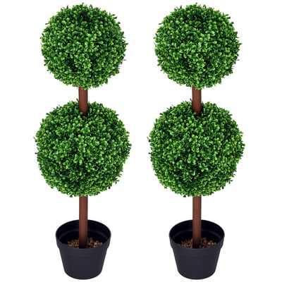 Topiaires artificielles PE Vert HOMCOM
