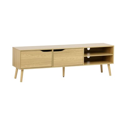 Meuble TV vintage décor bois 2 portes 160cm NEPAL SWEEEK