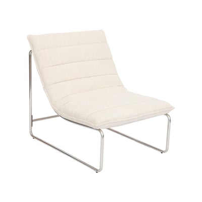 Fauteuil relax tissu chenille armature chromée SILVER SWEEEK