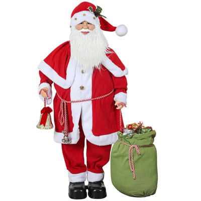 Décoration de Noël « Père Noël » Polyester HOMCOM