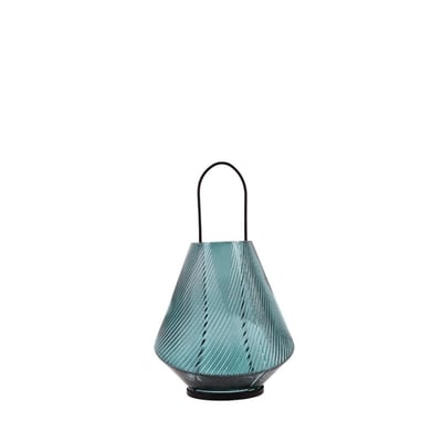 Lanterne design en verre 30cm ORNAMI