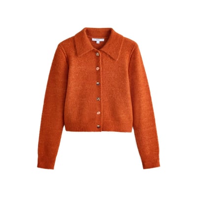 Cardigan en laine mélangée avec col maille NEXT