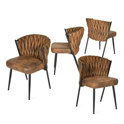 Lot de 4 chaise de salle à manger fauteuil rétro vintage, MILIANA MEUBLES COSY