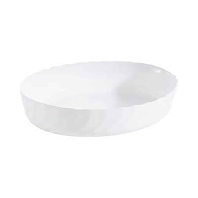 Plat à four ovale blanc 36X28cm Smart Cuisine Trianon 250°C  - Luminarc - Opale culinaire extra léger et résistant LUMINARC