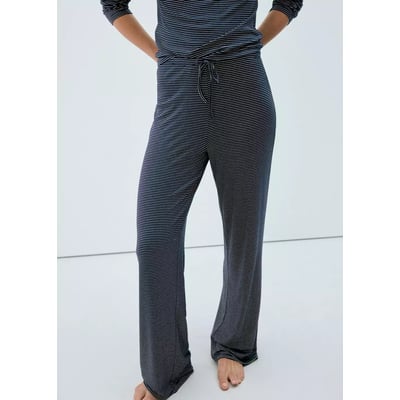 Pantalon de pyjama à rayures, taille ajustable MANGO