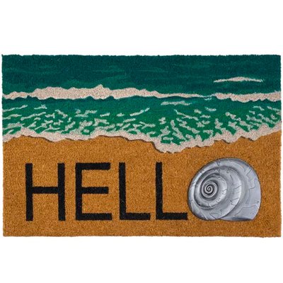 Paillasson coco coquillage hello 75x45x1.5cm WADIGA