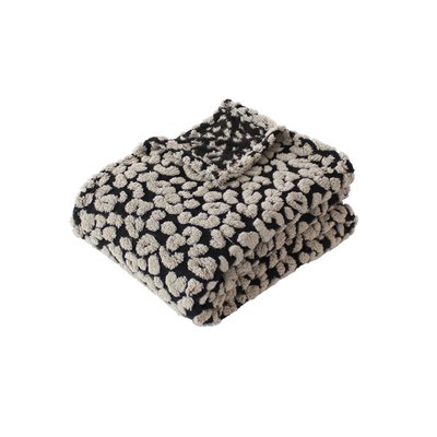 Plaid jacquard à motif léopard HOME MAISON