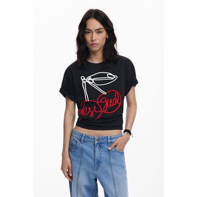 T-shirt à relief cerises DESIGUAL