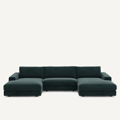 Wohnlandschaft Skander, 5-Sitzer, Samt AM.PM