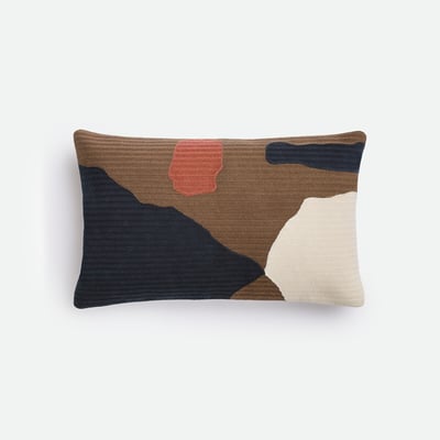 Housse de coussin brodée, rectangulaire, coton, JERAPAH LA REDOUTE INTERIEURS