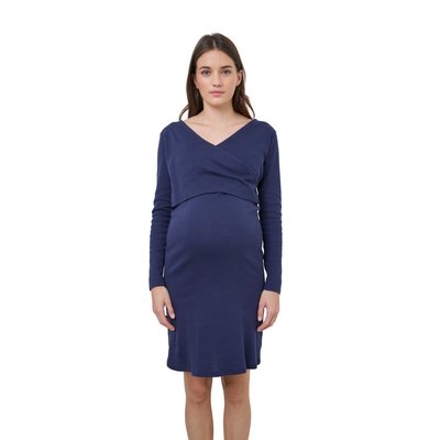 Chemise de nuit effet cache-coeur grossesse et allaitement VERTBAUDET