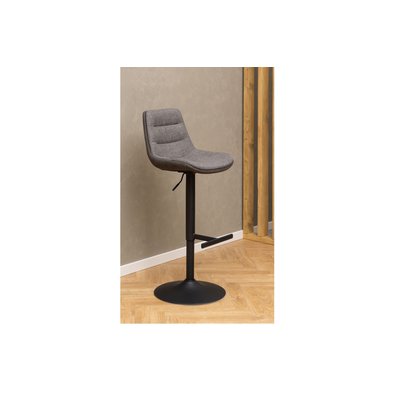 Tabourets de bar en tissu bicolore brun et gris (lot de 2) - ALICIA HELLIN, DEPUIS 1862