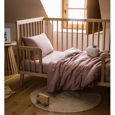 Housse de Couette bébé SATIN DE COTON BIO LAVÉ KADOLIS