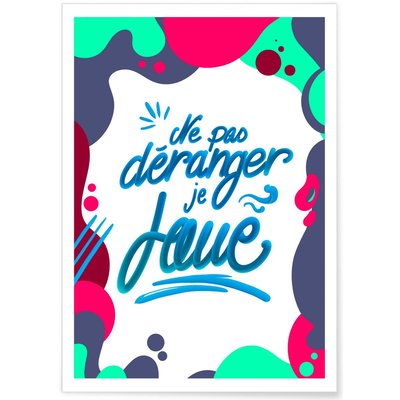 Affiche 'Ne pas déranger, je joue' L'AFFICHERIE
