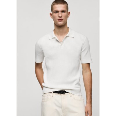 Polo coton maille fine côtelée MANGO MAN