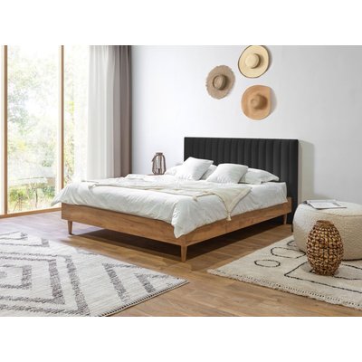 Lit en MDF Velours, OCEANE BOBOCHIC