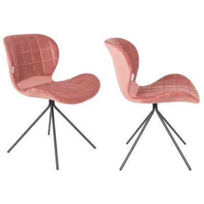 2 Chaises design en velours - OMG ZUIVER
