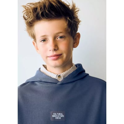 Sweat à capuche effet délavé MANGO KIDS