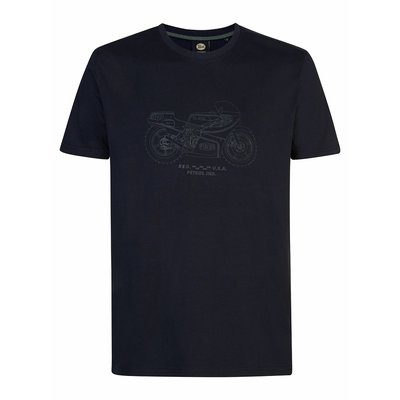 Logo Print Cotton T-Shirt with Crew Neck and Short Sleeves PETROL INDUSTRIES