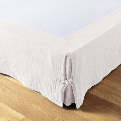 Cache sommier double gaze de coton TERRE DE NUIT