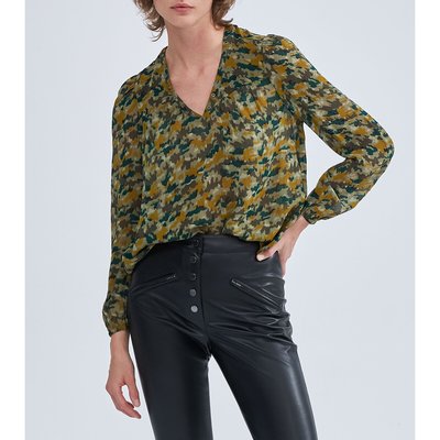 Blouse manches longues col V imprimé fleuri IKKS