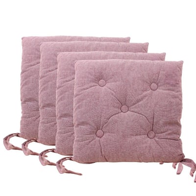 Lot de 4 galettes de chaise capitonnées unie ORNAMI