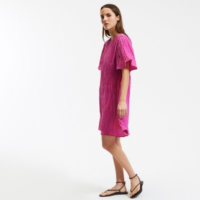 Короткое расклешенное платье, рукава-бабочки LA REDOUTE COLLECTIONS