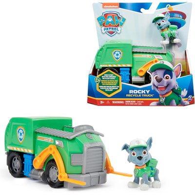 La Pat Patrouille Camion de recyclage avec la figurine de Rocky SPIN MASTER