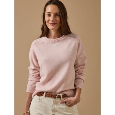 Pull col rond  laine mérinos RWS* CYRILLUS