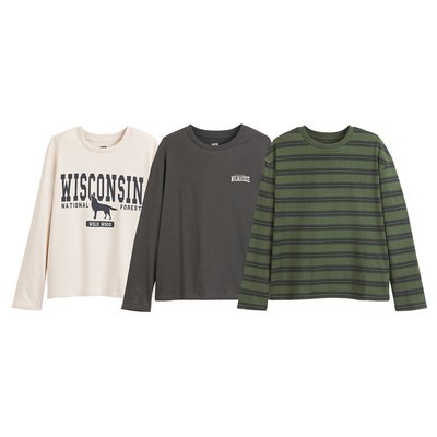 Lot de 3 T-shirts manches longues LA REDOUTE COLLECTIONS