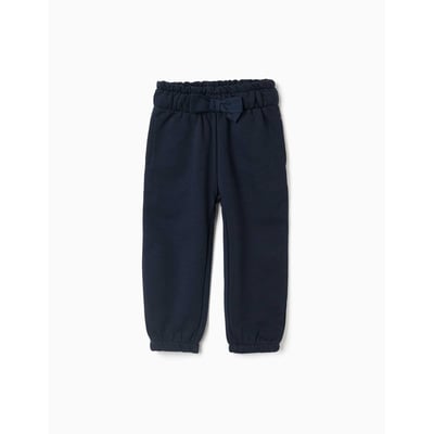 Pantalon paperbag en molleton avec nœud décoratif ZIPPY