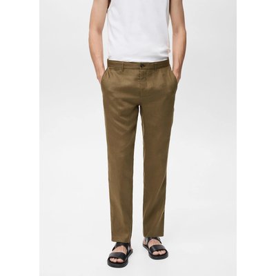 Pantalon 100 % lin slim fit MANGO MAN