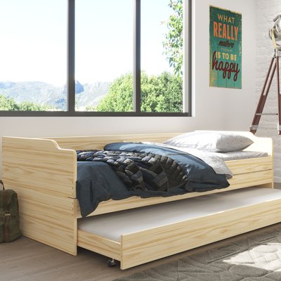 Lit gigogne en pin massif, 3 couchages TERRE DE NUIT