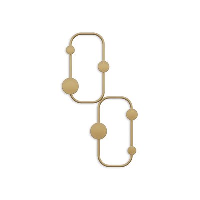 Porte manteaux mural design organique avec 5 patères en métal noir H48 cm - LADYBUG CALICOSY