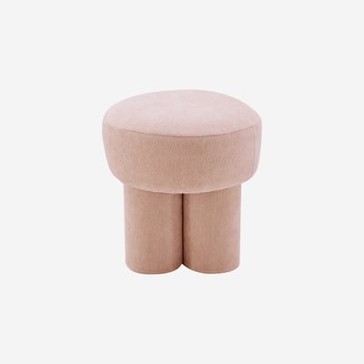 Petit pouf en tissu velours texturé OROLI HABITAT